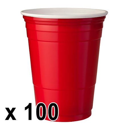 100 Stück Rote Becher (Red Cups 16 oz.)