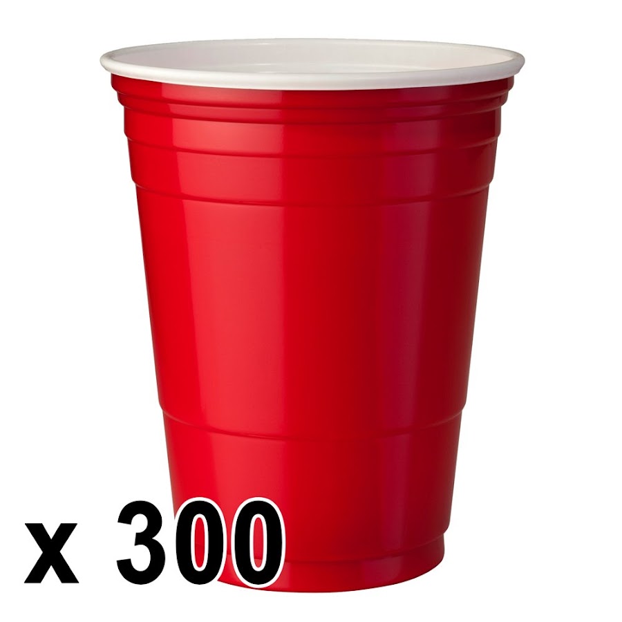 300 Stück Rote Becher (Red Cups 16 oz.)