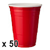 50 Stück Rote Becher (Red Cups 16 oz.)