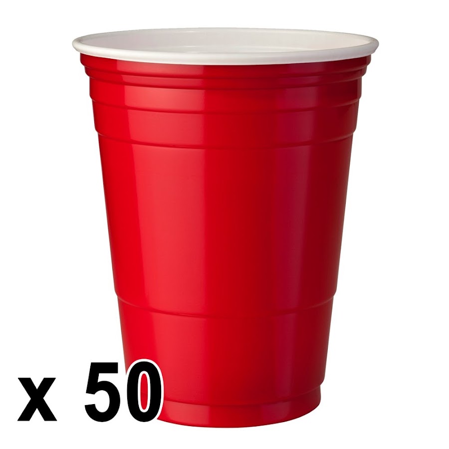 50 Stück Rote Becher (Red Cups 16 oz.)